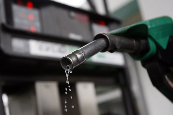 a close-up of a gas pump nozzle