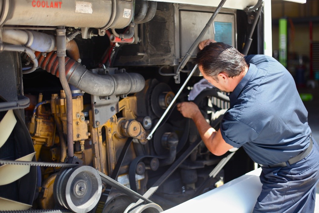 a man working on a machine